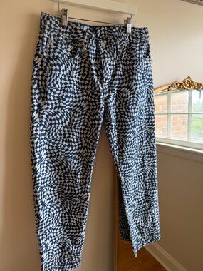 Levi's Blue and White Geometric Print Jeans